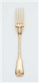 Twelve Strasbourg silver gilt forks in the original fitted leather case - image-3