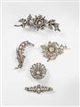 An 18k red gold and silver belle epoque trembleuse brooch. - image-2