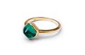 An 18k gold ring with an emerald cabochon. - image-2