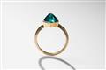 An 18k gold ring with an emerald cabochon. - image-1