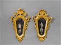 A pair of 18th century Venetian gilt and silver plated softwood mirrors. - image-1