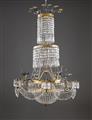 A rare Empire gilt bronze chandelier. - image-6