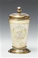 A Liegnitz parcel gilt silver beaker and cover. Marks of Johann Ludwig Meissner, early 18th C. - image-1