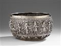 A very large Burmese silver bowl. Early 20th century - image-2