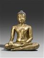 Buddha Shakyamuni. Messingfarbene Bronze. Thailand, im Ayutthaya-Stil. 19. Jh. - image-1