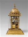 A South German fire gilt bronze and brass tower clock. - image-2