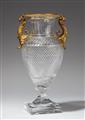 An ormolu mounted glass vase with griffon-form handles - image-2