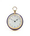 Goldemailtaschenuhr mit Châtelaine - image-2