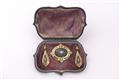 A 14k gold Victorian historicist onyx and enamel demiparure. - image-1