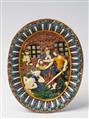 A French maiolica dish with a relief depiction of the martyrdom of John the Baptist. - image-2