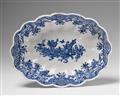 A faience washbasin with blue chinoiserie and lambrequin decor - image-1