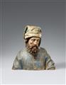 Austria circa 1500 - Two Austrian carved limewood busts of Nicodemus and Joseph of Arimathea, circa 1500 - image-1