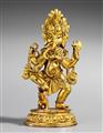 A Tibetan or Nepalese gilt bronze figure of Ganapati. Possibly 19th century - image-1