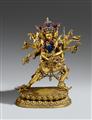 Chakrasamvara. Feuervergoldete Bronze. Tibet. 20. Jh. - image-1