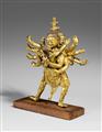 Chakrasamvara in yab-yum. Feuervergoldete Bronze. Tibet. Wohl 19. Jh. - image-2