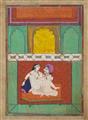 23 erotische Malereien. Wohl Rajasthan. 19./20 Jh. - image-2