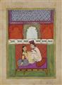 A group of eight probably Rajasthani erotic paintings and a group of 15 erotic folk paintings with text. 19th/20th century - image-4