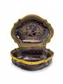 A rare gilt copper-mounted Bayreuth faience snuff box - image-2