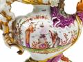 A rare Meissen porcelain grotesque-moulded teapot with "hausmaler" decor - image-9