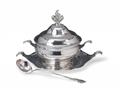 An Augsburg rococo silver tureen and cover with its stand - image-3