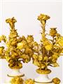 A pair of Parisian gilt bronze and marble candelabra - image-2