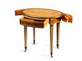 An oval work table by David Roentgen - image-4