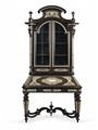 A rare Italian ivory-inlaid ebony writing cabinet - image-1