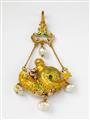 A Renaissance gold enamel and pearl dolphin pendant - image-2