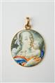 An 18k gold pendant with religious miniatures on ivory - image-2