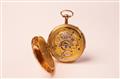 Goldene Spindeltaschenuhr mit Repetition - image-3