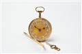 Goldene Louis XVI-Taschenuhr mit Repetition - image-1