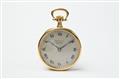 A small Breguet 18k gold ladies openface pocketwatch with manual winding - image-1