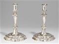 A pair of Augsburg silver candlesticks. Marks of Philipp Stenglin, 1717 - 21. - image-1