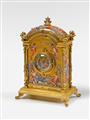 A rare Vienna miniature copper and enamel ornamental clock - image-2