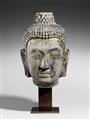 A large Ayutthaya sandstone head of a Buddha. 16th century - image-2