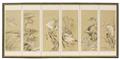 A pair of six-panel screens by Sanryû(?). 19th century - image-1