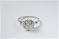 A Belle Epoque platinum diamond solitaire ring - image-1