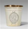 A small Augsburg parcel gilt silver christening beaker. Marks of Paul Solanier, 1678. - image-1