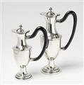 A pair of Augsburg parcel gilt silver decanters. Marks of Johann Andreas Dressel, 1793 - 95. - image-1