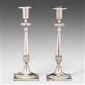 A pair of Berlin silver candlesticks. Marks of Johann Friedrich Labitzky, 1817 - 19. - image-1
