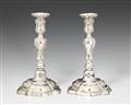 A pair of Hannover silver candelabra. Marks of Johann Georg Eckhardt, 1773. - image-1