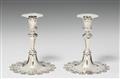 A pair of Riga silver candelabra. Marks of Johann Christoph Borrowsky, ca. 1775. - image-1