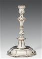 A Güstrow silver candlestick. Marks of Johann Gottlieb Schmidt, ca. 1760. - image-1