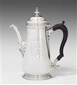 A George II London silver coffee pot. Marks of Richard Gurney & Co, 1743. - image-1