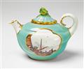 A Meissen porcelain teapot formed as a pumpkin - image-3