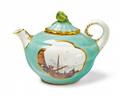 A Meissen porcelain teapot formed as a pumpkin - image-1