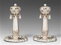 A pair of Vienna silver torah finials. Unidentified maker's mark "AW", 1850. - image-1