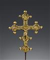 Probably German 15th century - A 15th century gilt copper processional cross, presumably German - image-1
