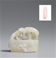 A finely carved white jade seal. Qing dynasty - image-2