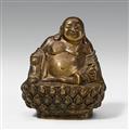 A bronze figure of Milefo, also called Budai. Late Qing dynasty. - image-2